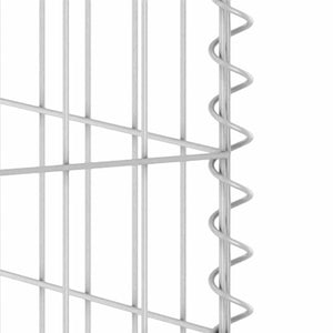 vidaXL Gabion Trash Can Enclosure Galvanized Steel 325x100x110 cm