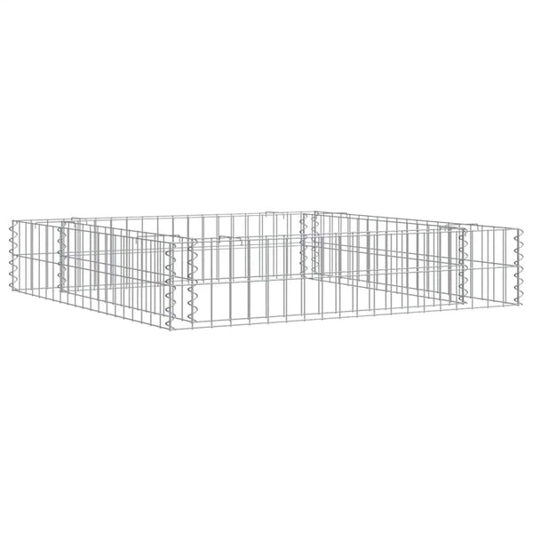 vidaXL Raised Garden Bed Galvanized Steel 100x100x20 cm