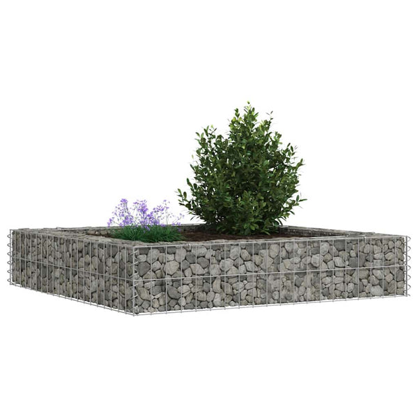 vidaXL Raised Garden Bed Galvanized Steel 100x100x20 cm