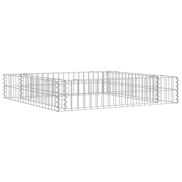 vidaXL Raised Garden Bed Galvanized Steel 100x100x20 cm