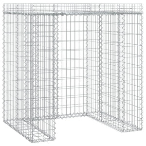 vidaXL Gabion Trash Can Enclosure 110x91x120 cm Galvanized Iron