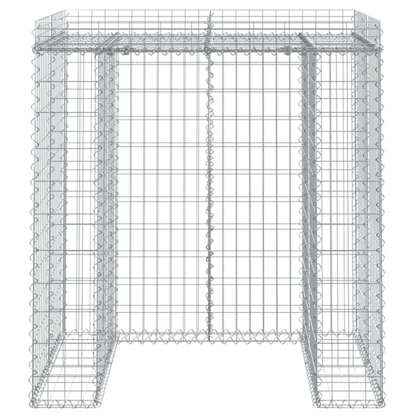 vidaXL Gabion Trash Can Enclosure 110x91x120 cm Galvanized Iron