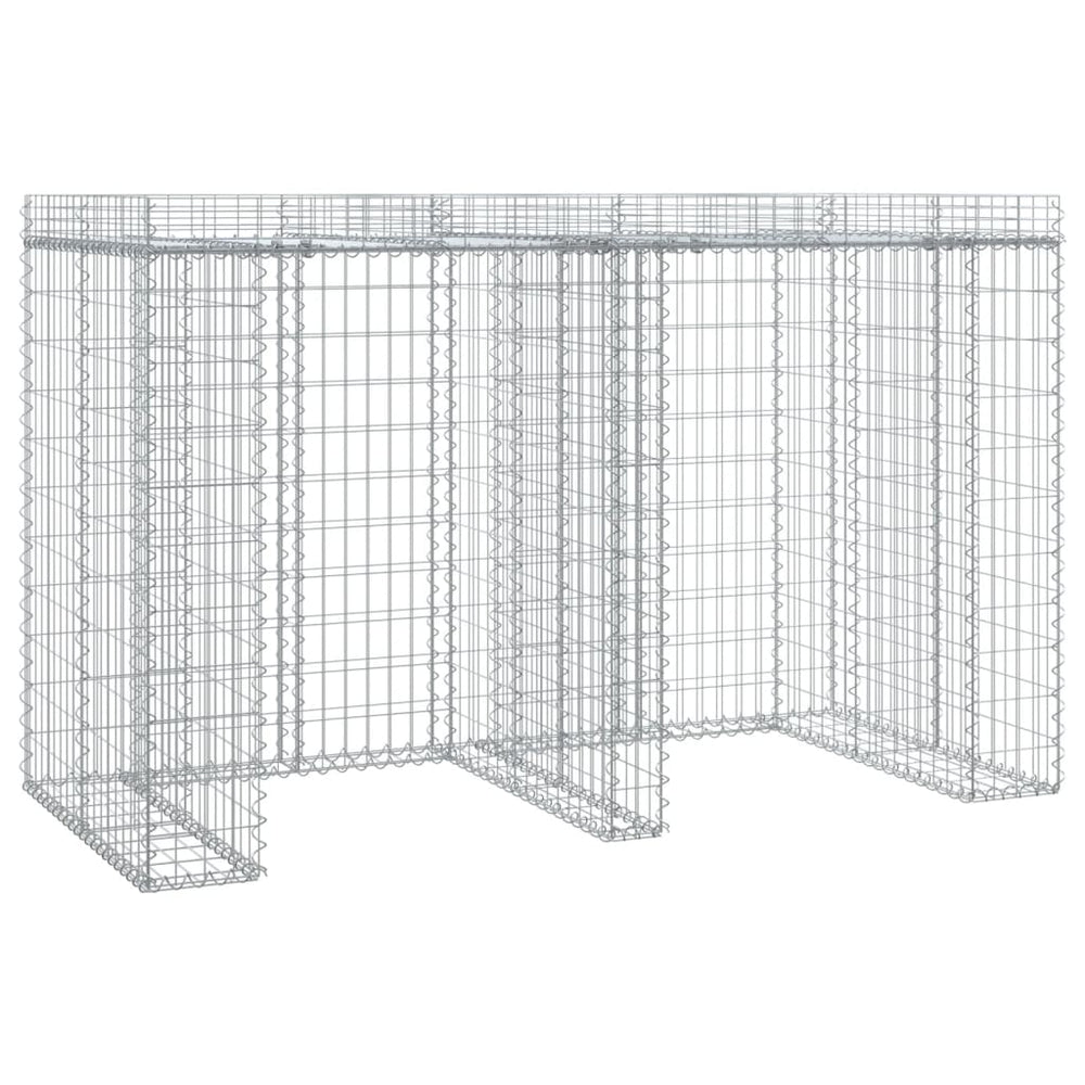 vidaXL Gabion Bin Enclosure 192x91x120 cm Galvanized Iron