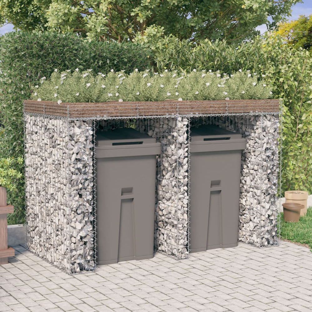 vidaXL Gabion Bin Enclosure 192x91x120 cm Galvanized Iron