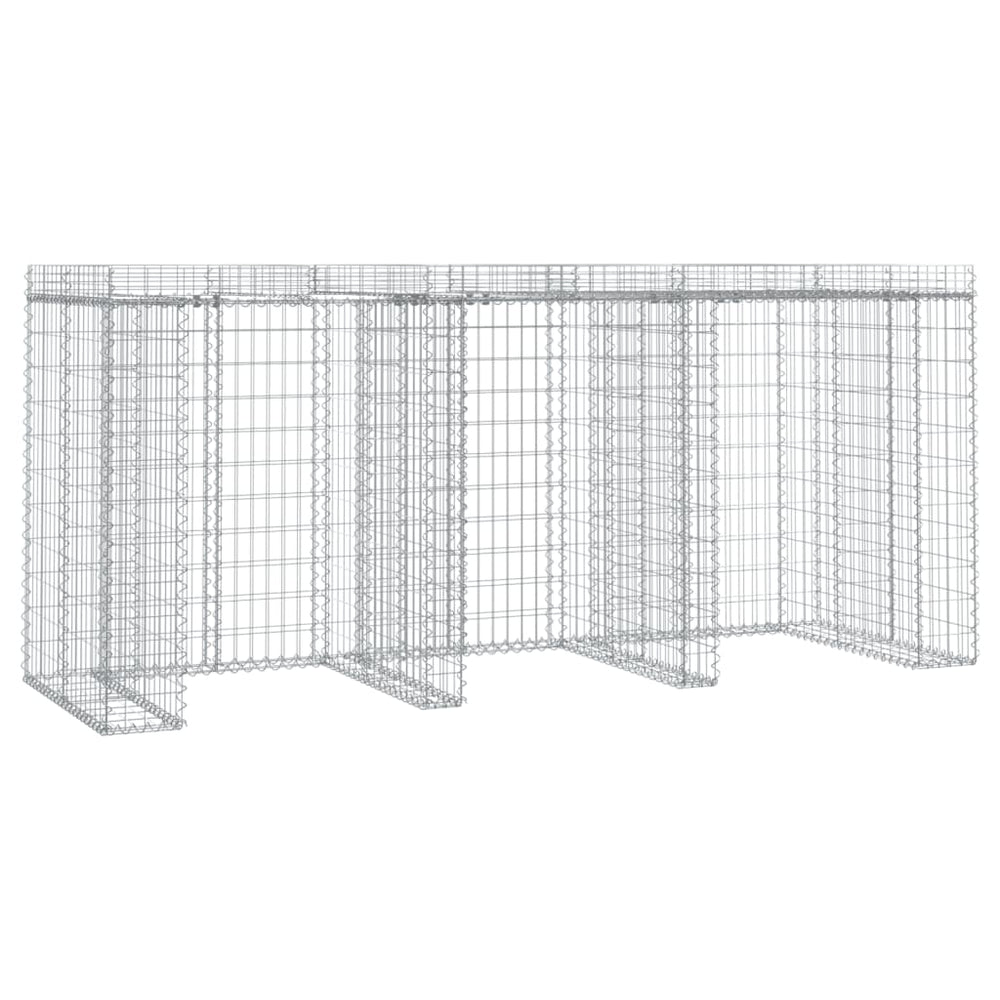 vidaXL Gabion Bin Enclosure 270x91x120 cm Galvanized Iron