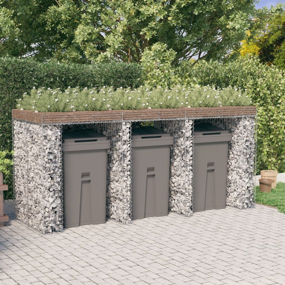 vidaXL Gabion Bin Enclosure 270x91x120 cm Galvanized Iron