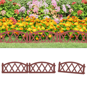 vidaXL Lawn Edging 17 pcs. Red 10 m PP