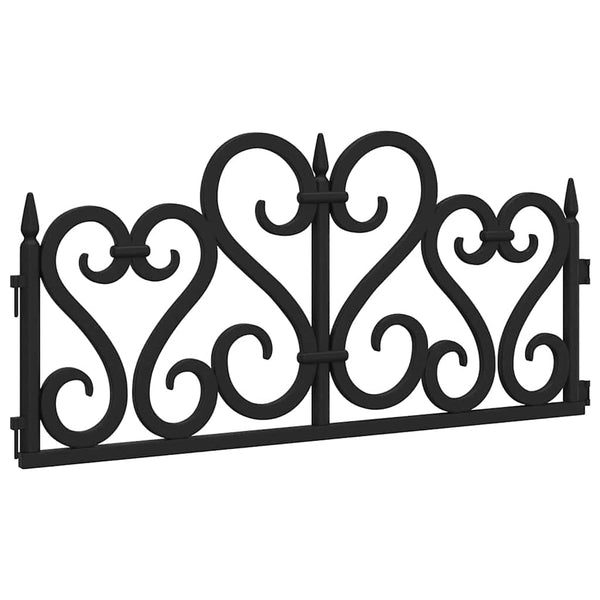 vidaXL Garden Edging 17 pcs. Black 10 m PP