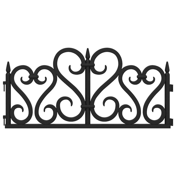 vidaXL Garden Edging 17 pcs. Black 10 m PP