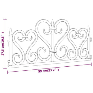 vidaXL Garden Edging 17 pcs. Black 10 m PP