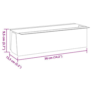 vidaXL Pallet Planter 12 pcs Grey 36x13.5x9.5 cm PP