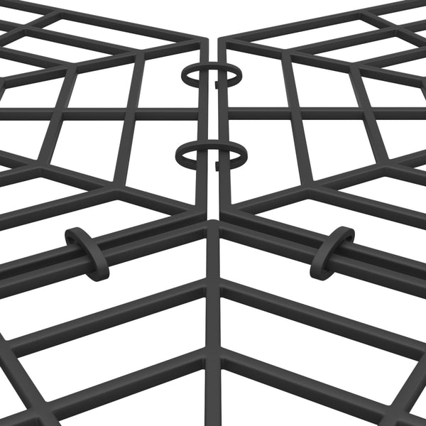 vidaXL Pond Grille 40 pcs. Black Polypropylene
