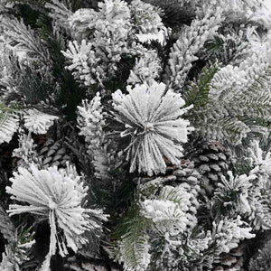 vidaXL Snow-Dusted Christmas Tree with Cones 195 cm PVC & PE