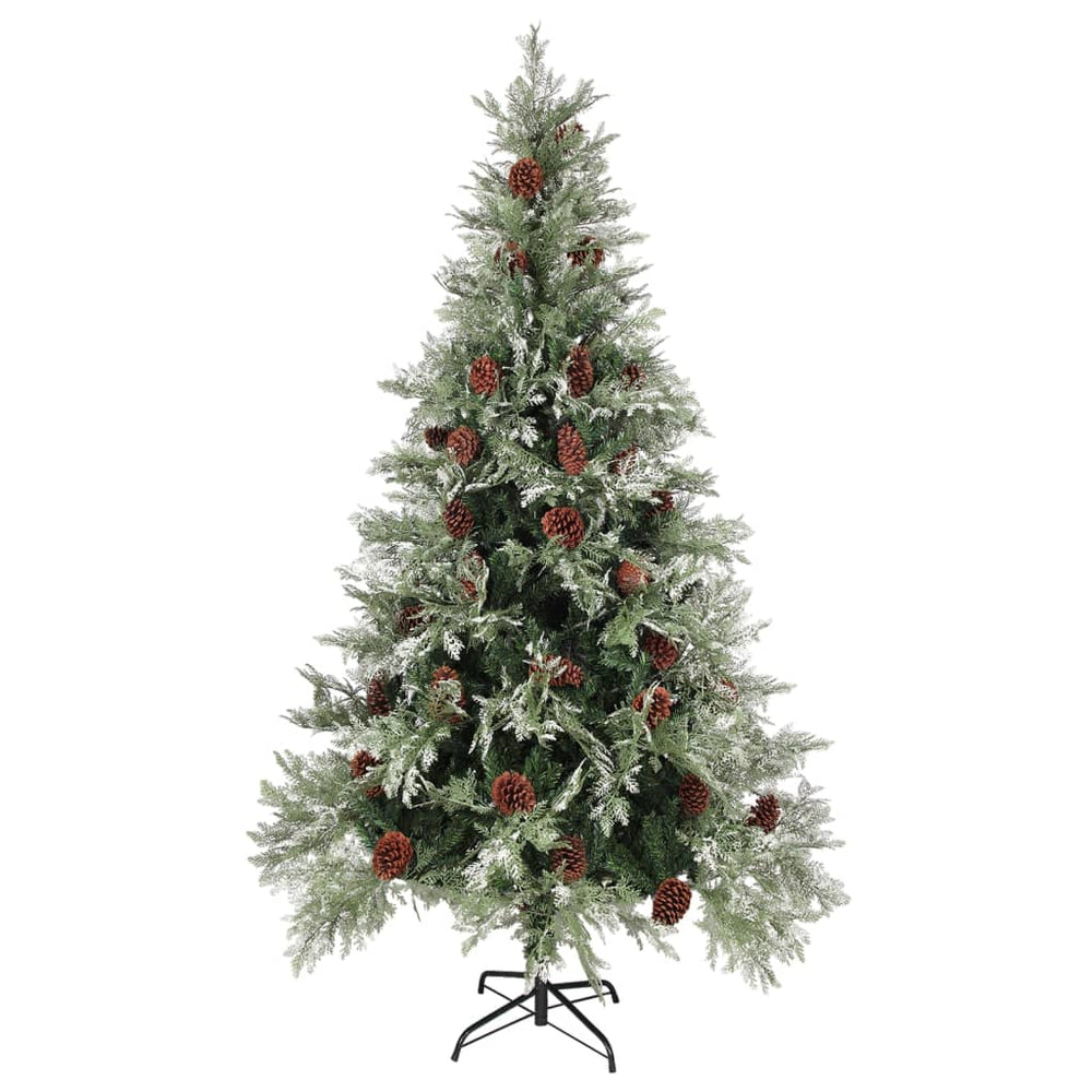 vidaXL Christmas Tree with Lights and Pine Cones 195 cm PVC&PE
