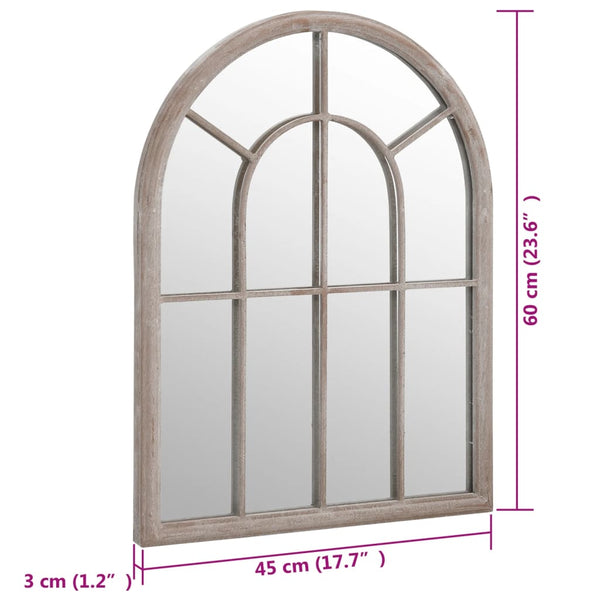 vidaXL Garden Mirror Sand 60x45 cm Iron
