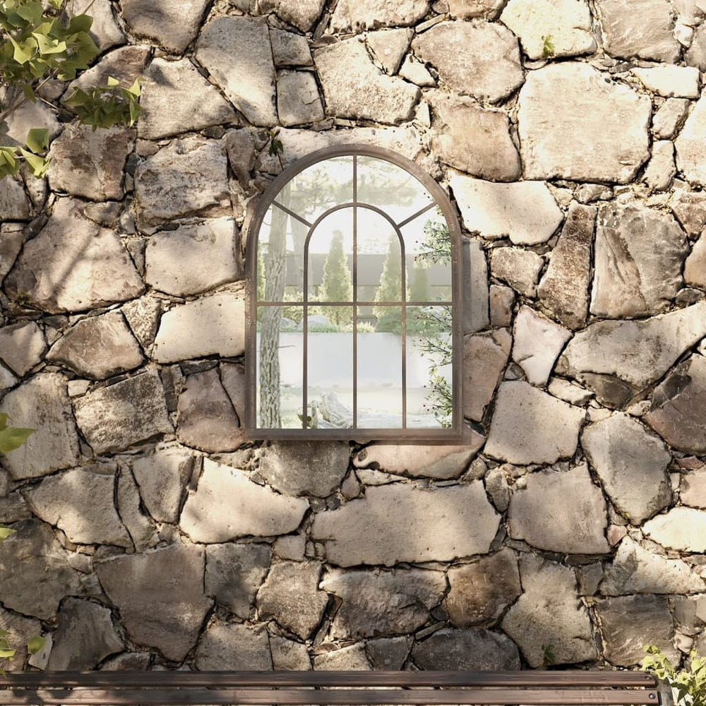 vidaXL Garden Mirror Sand 60x45 cm Iron