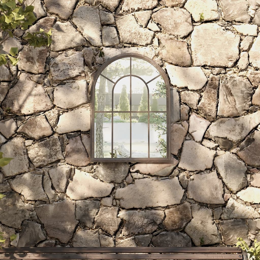 vidaXL Garden Mirror Sand 60x45 cm Iron