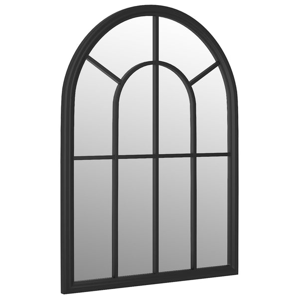 vidaXL Garden Mirror Black 60x45 cm Iron
