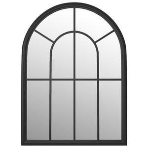 vidaXL Garden Mirror Black 60x45 cm Iron