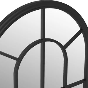 vidaXL Garden Mirror Black 60x45 cm Iron