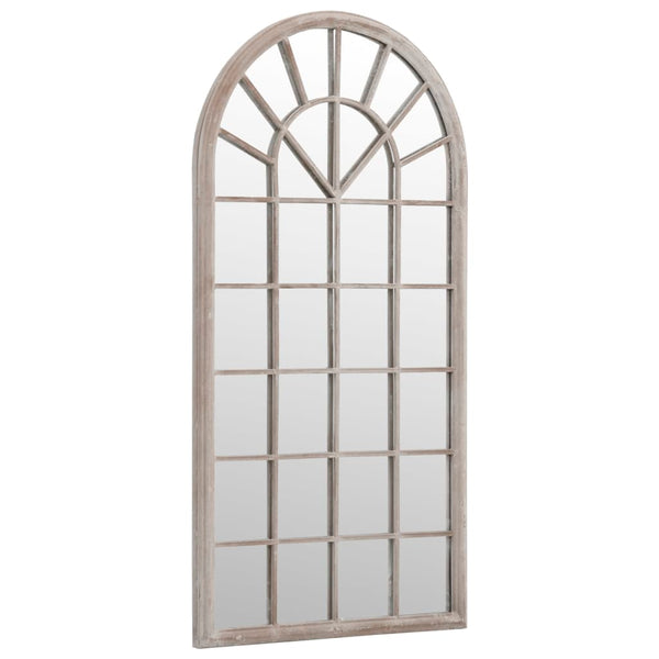vidaXL Garden Mirror Sand-Colored 90x45 cm Iron
