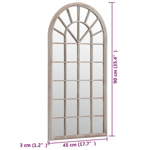 vidaXL Garden Mirror Sand-Colored 90x45 cm Iron