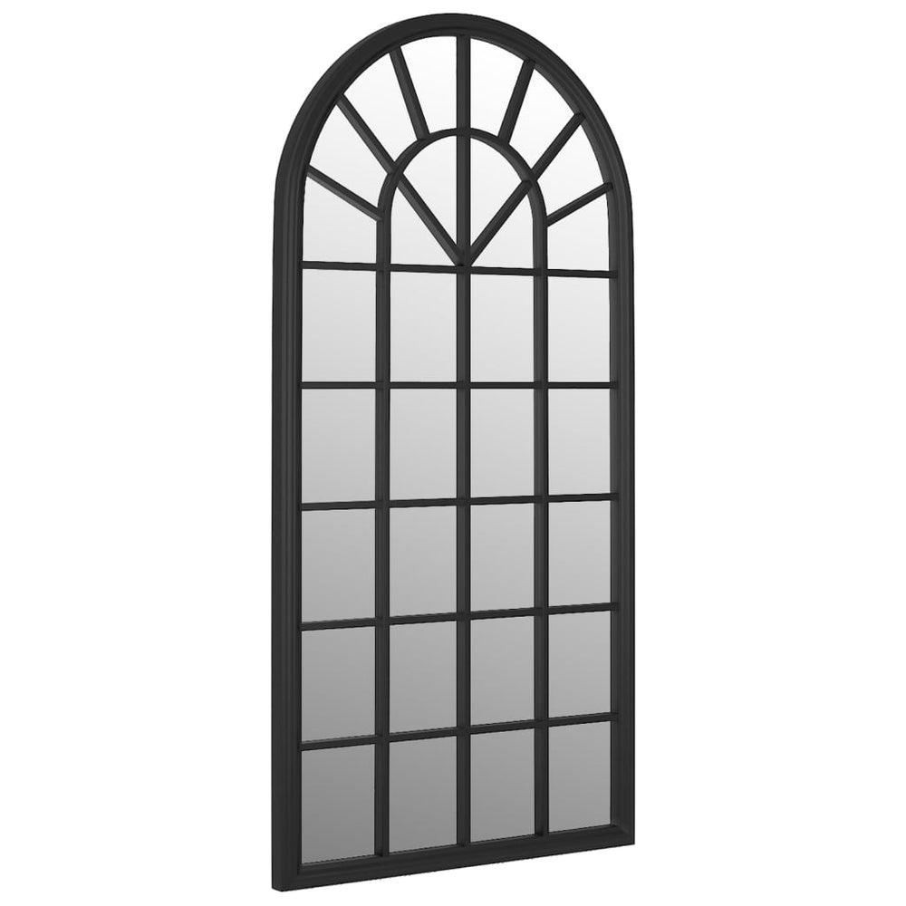 vidaXL Garden Mirror Black 90x45 cm Iron