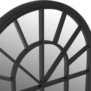 vidaXL Garden Mirror Black 90x45 cm Iron