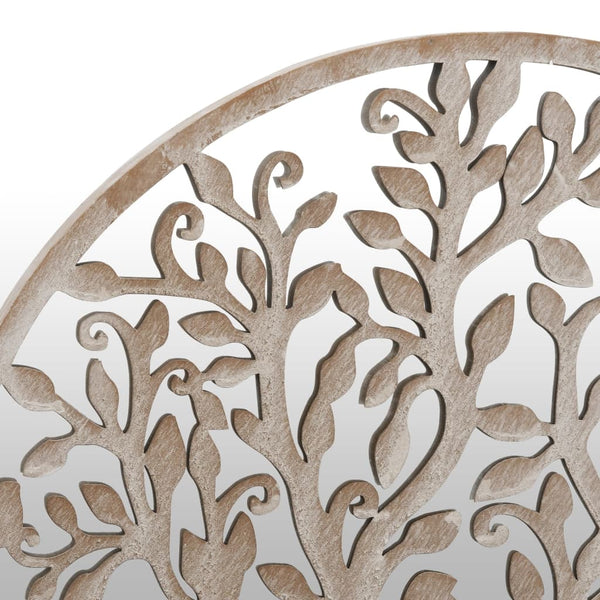 vidaXL Garden Mirror Sand 40x2.5 cm Iron Round