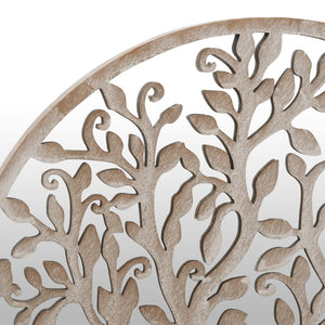 vidaXL Garden Mirror Sand 60x2.5 cm Iron Round