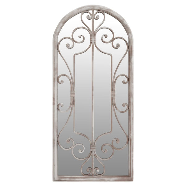 vidaXL Garden Mirror Sand 100x45 cm Iron