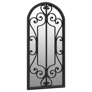 vidaXL Garden Mirror Black 100x45 cm Iron