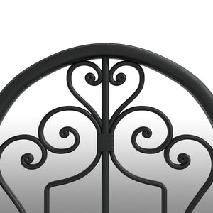vidaXL Garden Mirror Black 100x45 cm Iron