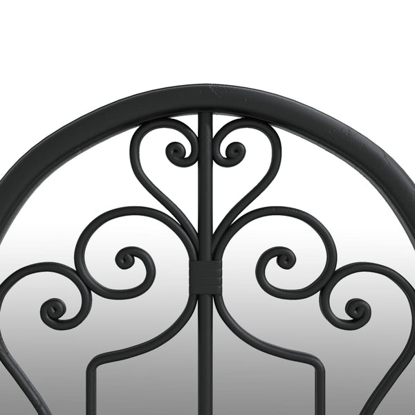 vidaXL Garden Mirror Black 100x45 cm Iron