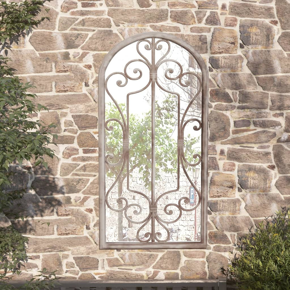 vidaXL Garden Mirror Sand 70x30 cm Iron