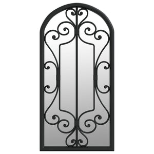 vidaXL Garden Mirror Black 70x30 cm Iron