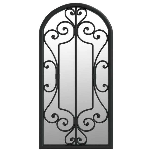 vidaXL Garden Mirror Black 70x30 cm Iron