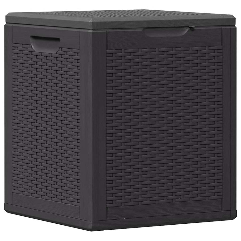 vidaXL Garden Storage Box 90 L Black PP Rattan