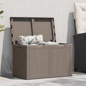 vidaXL Garden Storage Box 180 L Brown PP Wood-Look
