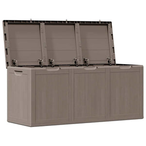 vidaXL Garden Storage Box 270 L Brown PP Wood-Look