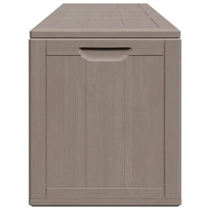 vidaXL Garden Storage Box 270 L Brown PP Wood-Look