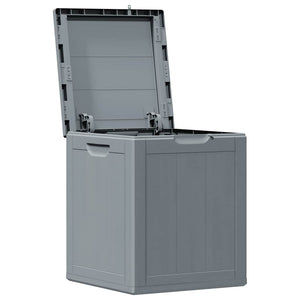 vidaXL Garden Storage Box 90 L Grey PP Wood-Look