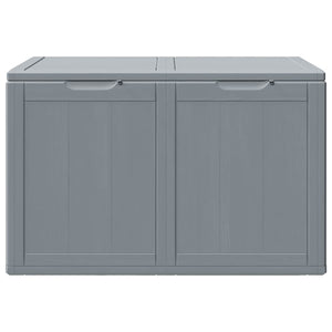 vidaXL Garden Storage Box 180 L Grey PP Wood-Look