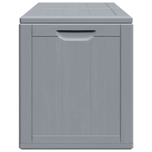 vidaXL Garden Storage Box 180 L Grey PP Wood-Look