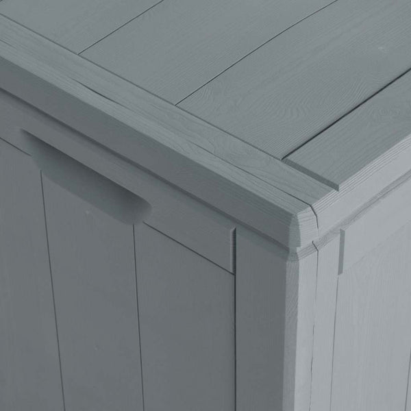 vidaXL Garden Storage Box 180 L Grey PP Wood-Look