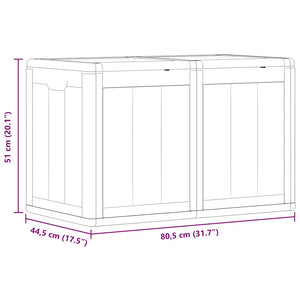 vidaXL Garden Storage Box 180 L Grey PP Wood-Look