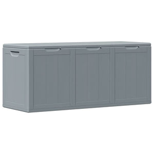 vidaXL Garden Storage Box 270 L Grey PP Wood-Look