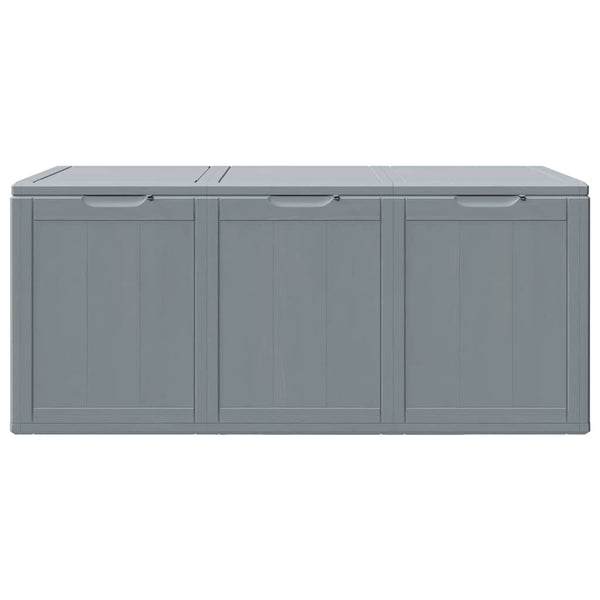 vidaXL Garden Storage Box 270 L Grey PP Wood-Look