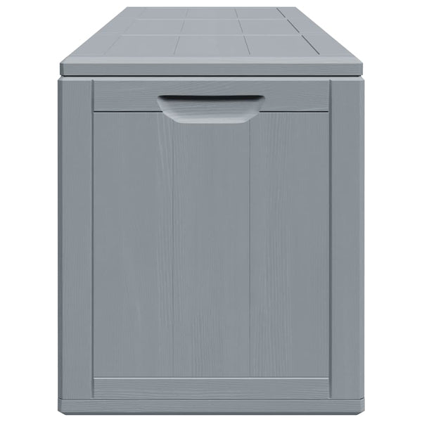 vidaXL Garden Storage Box 270 L Grey PP Wood-Look