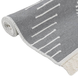 vidaXL Rug Dark Grey 160x230 cm Cotton